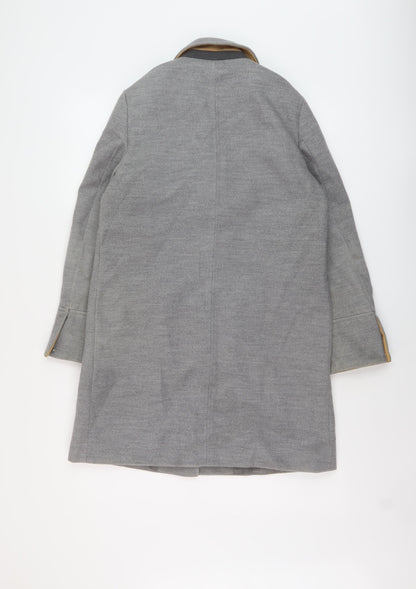 Womens UK Size 8 Topshop Grey Overcoat