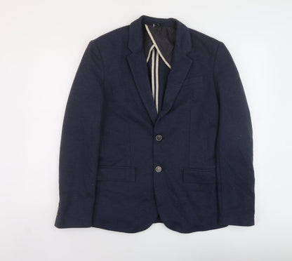 Mens UK Size 38 River Island Regular Blue Suit Jacket