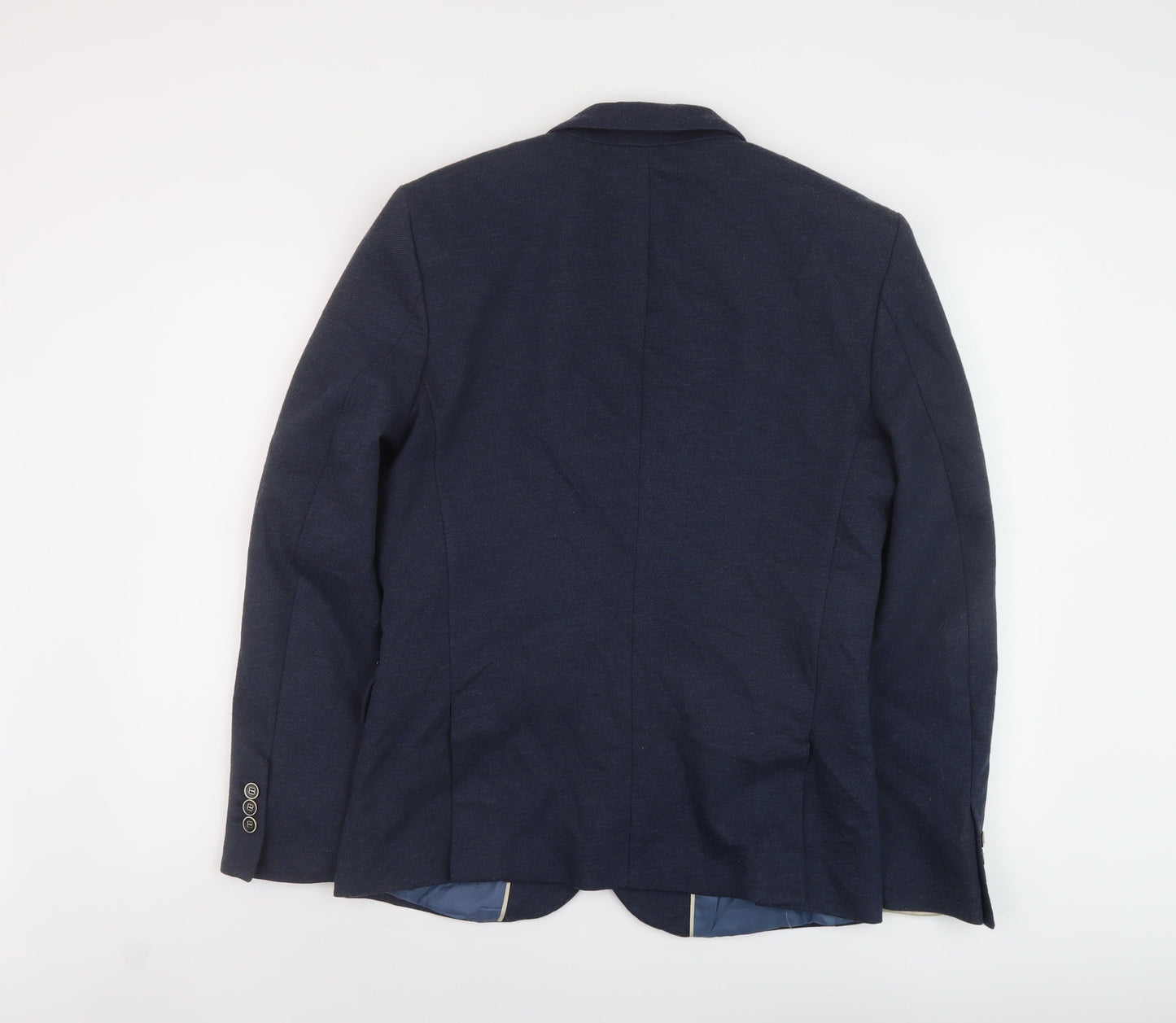 Mens UK Size 38 River Island Regular Blue Suit Jacket