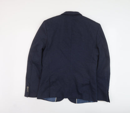 Mens UK Size 38 River Island Regular Blue Suit Jacket