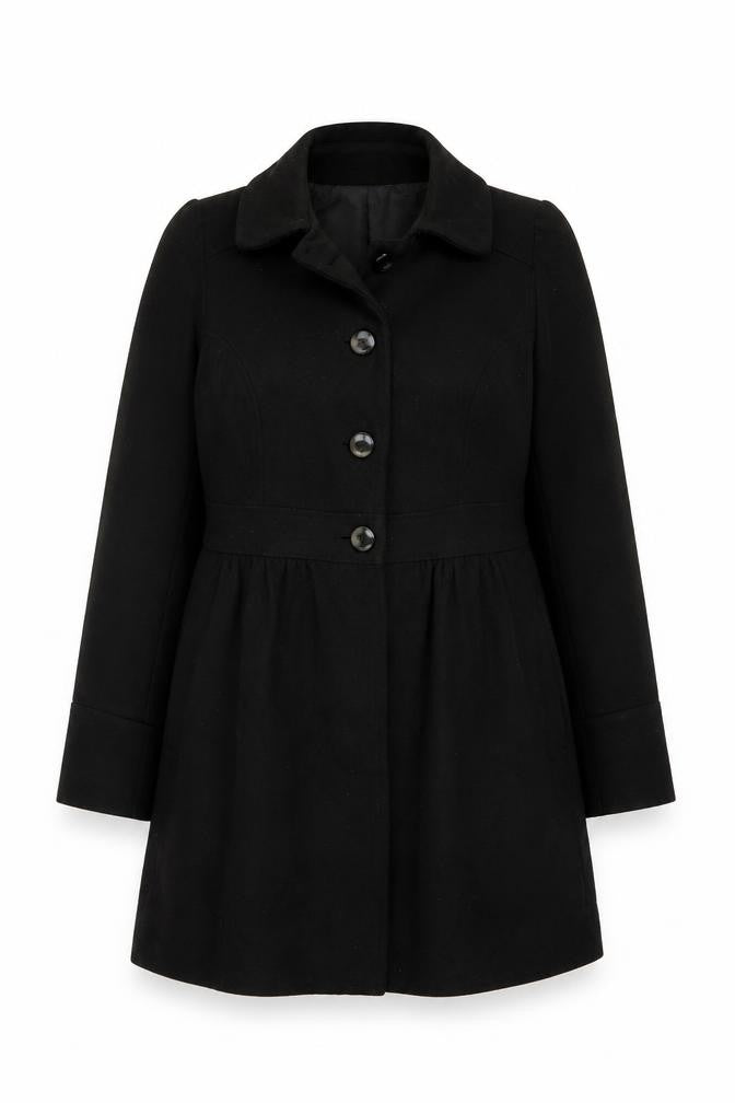 Womens UK Size 14 H&M Black Pea Coat
