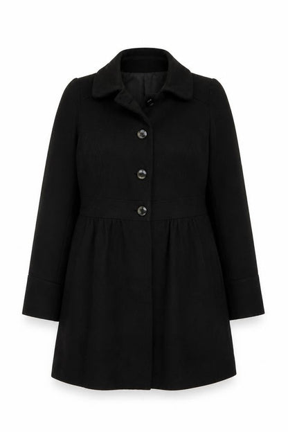 Womens UK Size 14 H&M Black Pea Coat