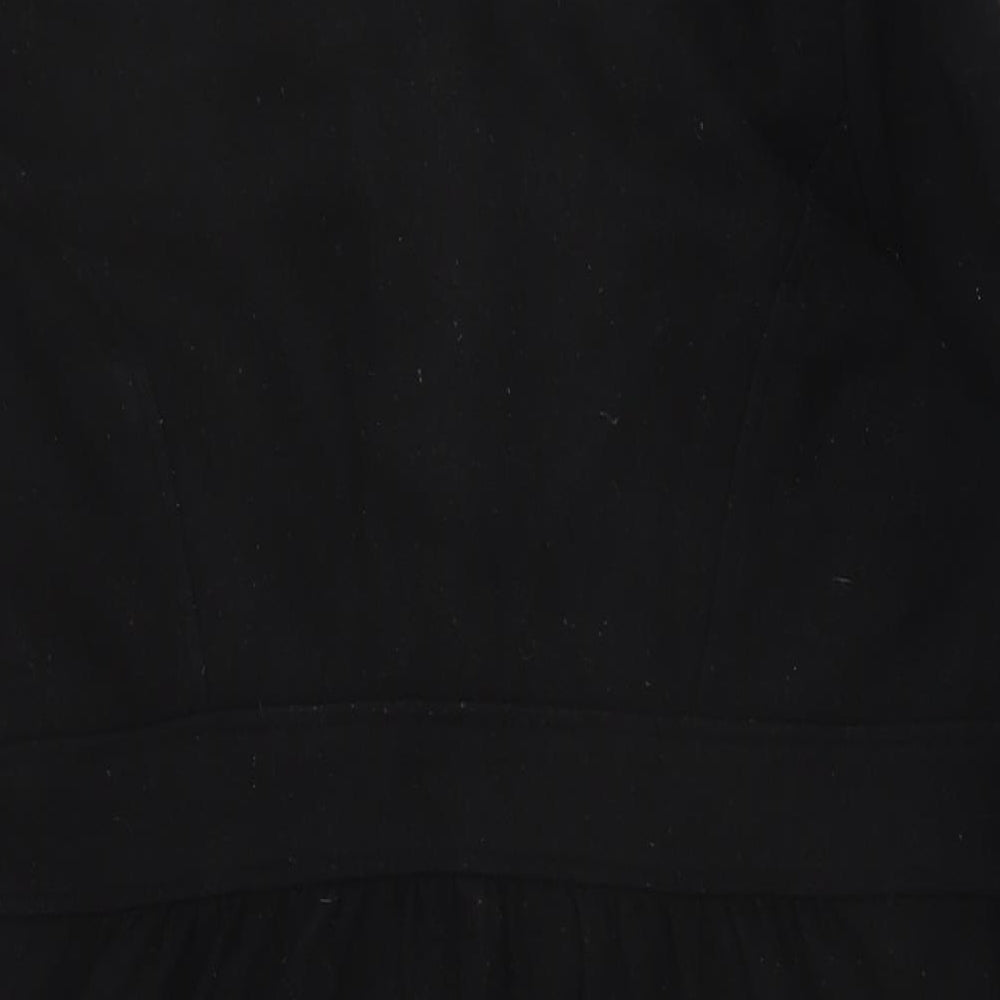 Womens UK Size 14 H&M Black Pea Coat