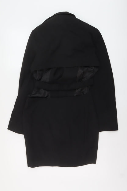 Misspap Womens Black Polyester Sheath Size 10 V-Neck Button
