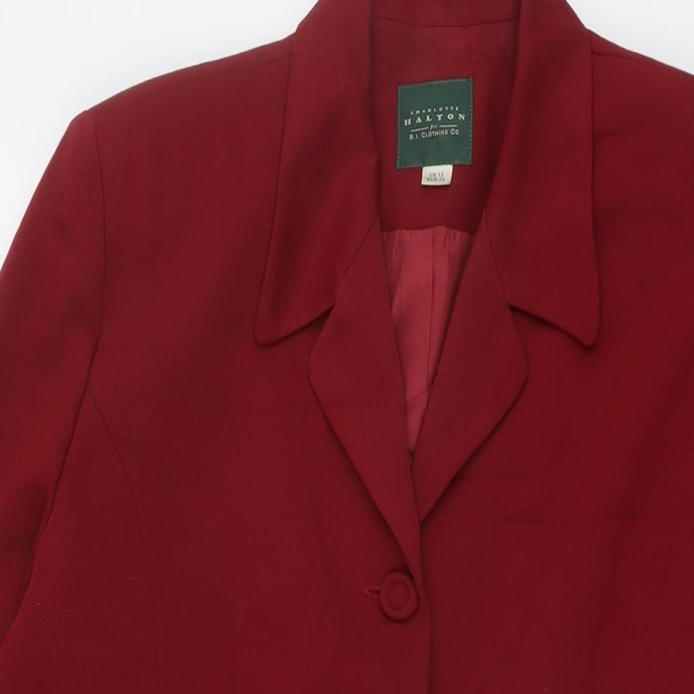 Womens UK Size 12 Charlotte Halton Red Jacket