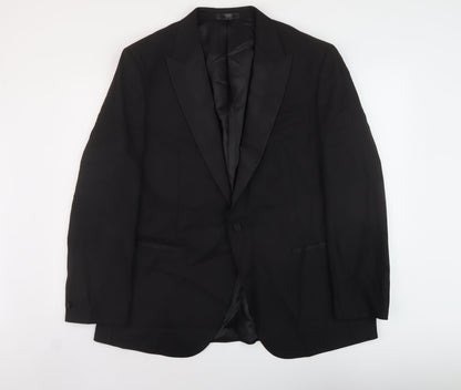 Mens UK Size 46 Marks and Spencer Regular Black Suit Jacket