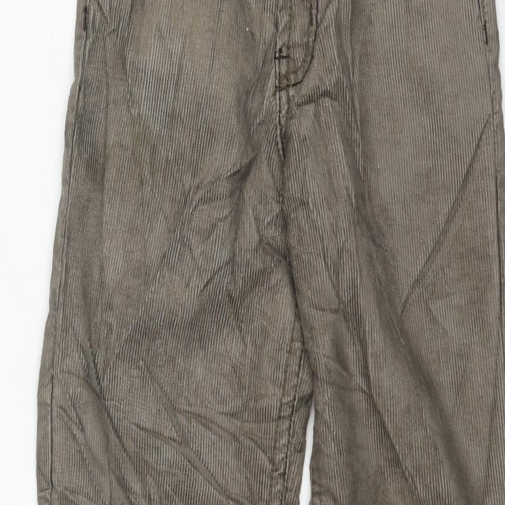 Rebel Boys Brown Cotton Carpenter Trousers Size 8-9 Years L24 in Regular Zip