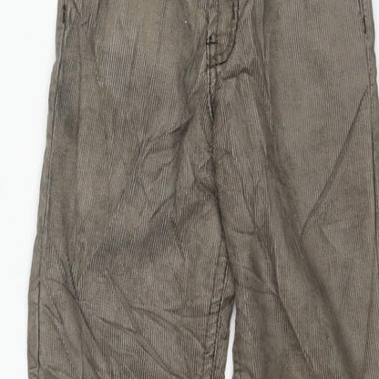 Rebel Boys Brown Cotton Carpenter Trousers Size 8-9 Years L24 in Regular Zip