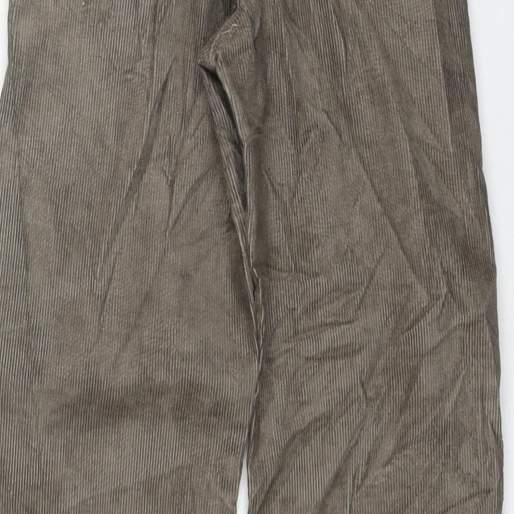 Rebel Boys Brown Cotton Carpenter Trousers Size 8-9 Years L24 in Regular Zip