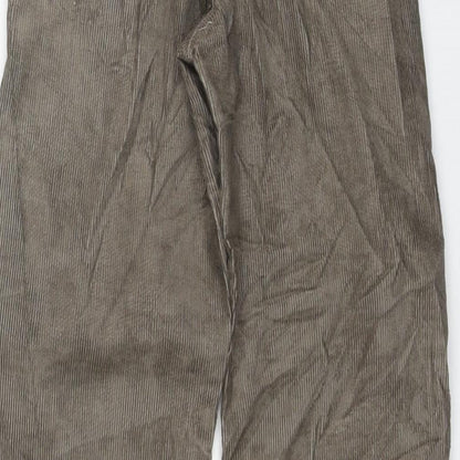Rebel Boys Brown Cotton Carpenter Trousers Size 8-9 Years L24 in Regular Zip