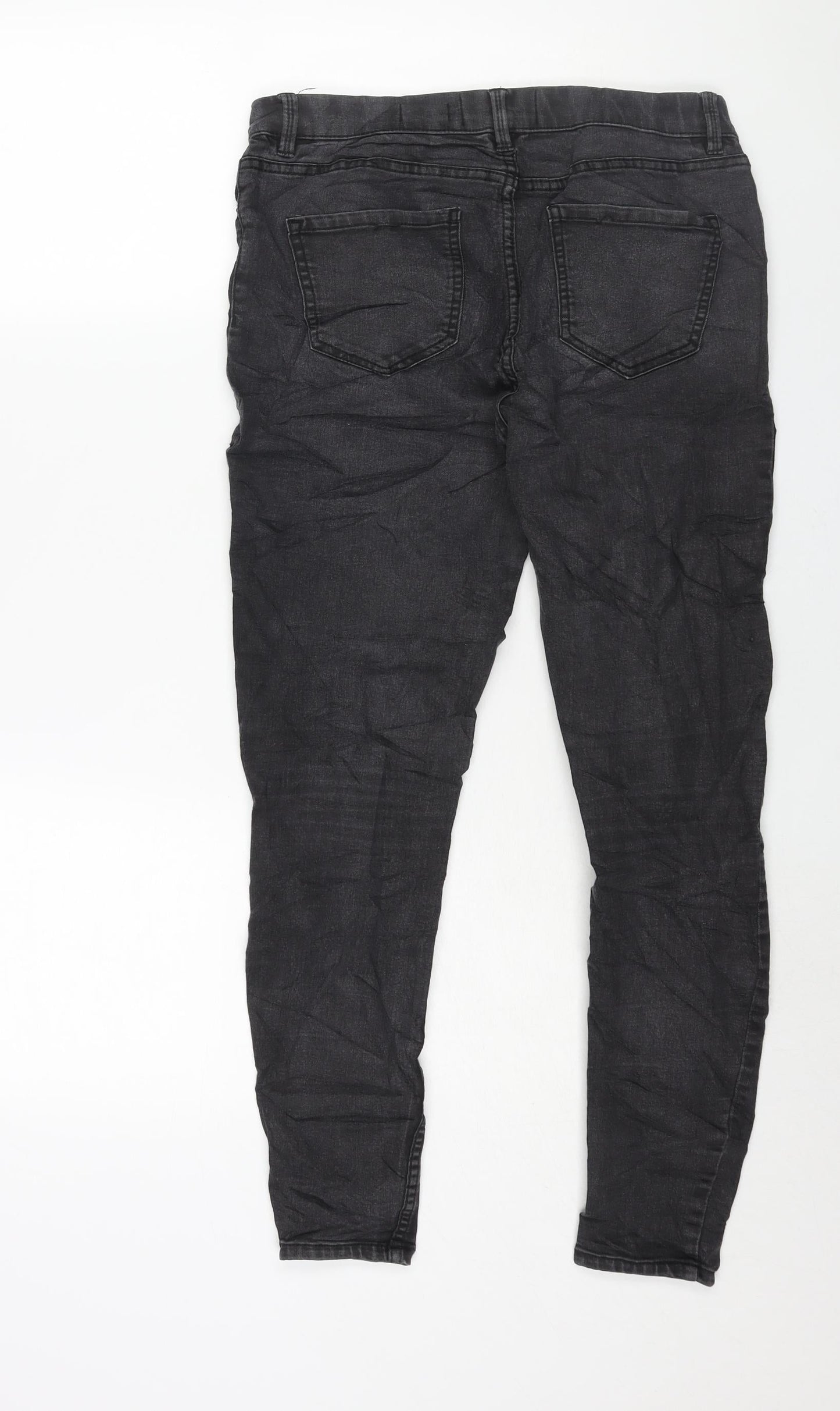 New Look Womens Black Cotton Jegging Jeans Size 12 L27 in Regular