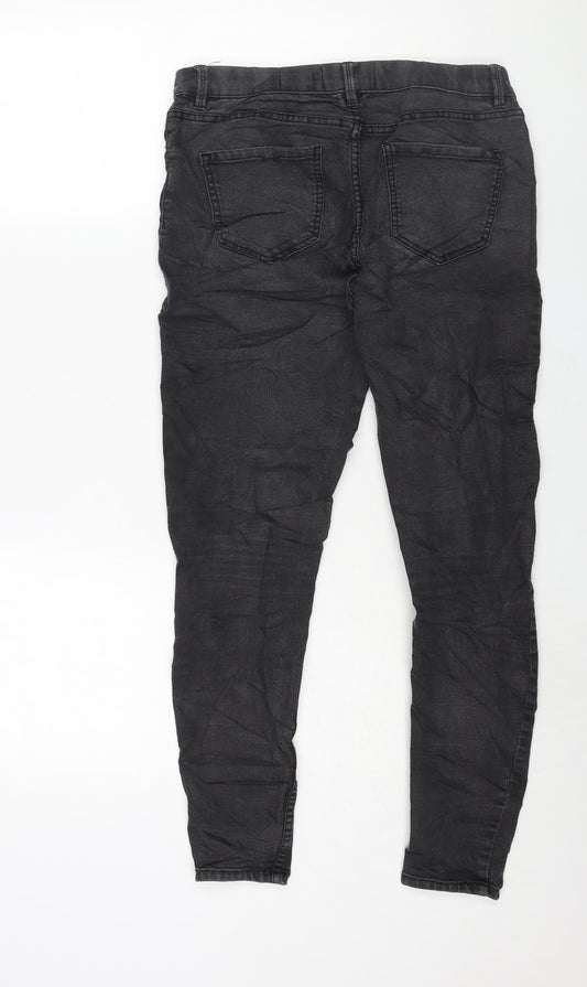 New Look Womens Black Cotton Jegging Jeans Size 12 L27 in Regular