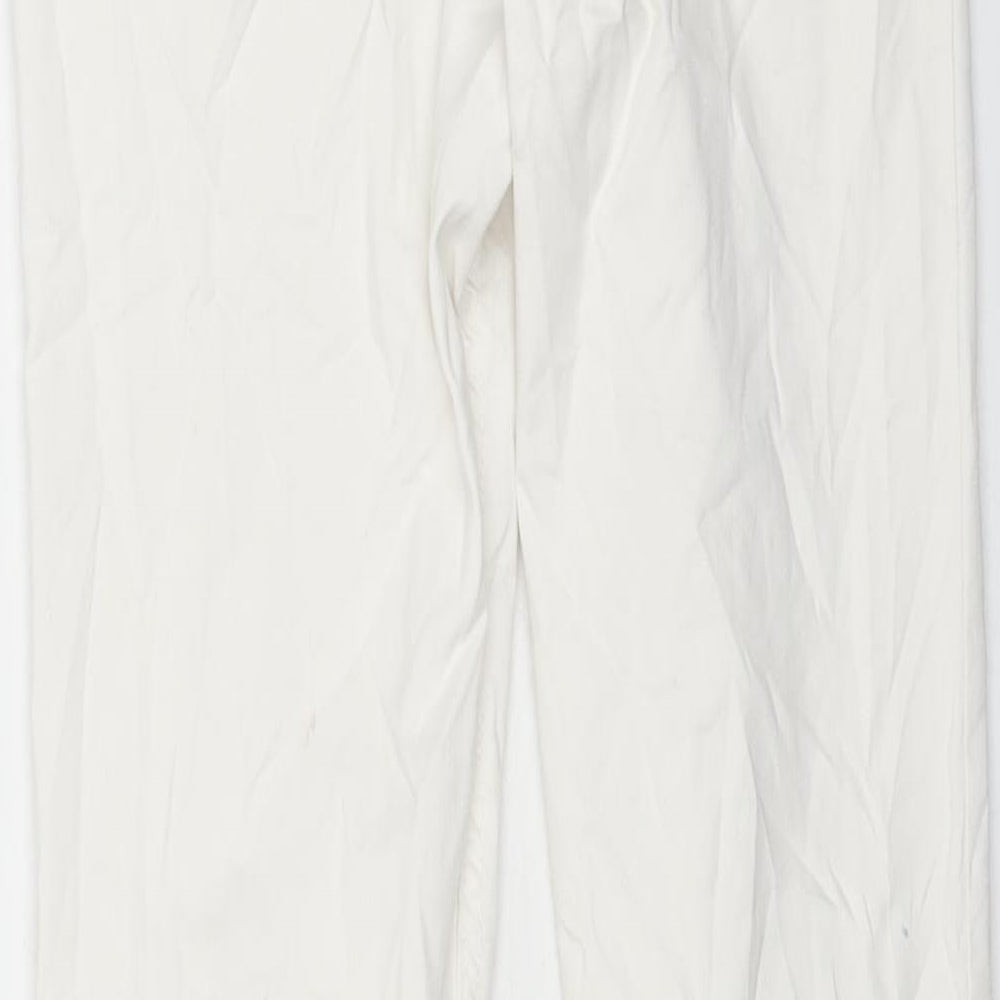 F&F Womens White Cotton Jegging Jeans Size 10 L29 in Regular