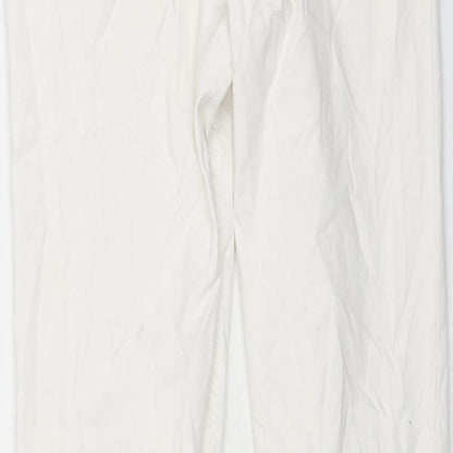 F&F Womens White Cotton Jegging Jeans Size 10 L29 in Regular