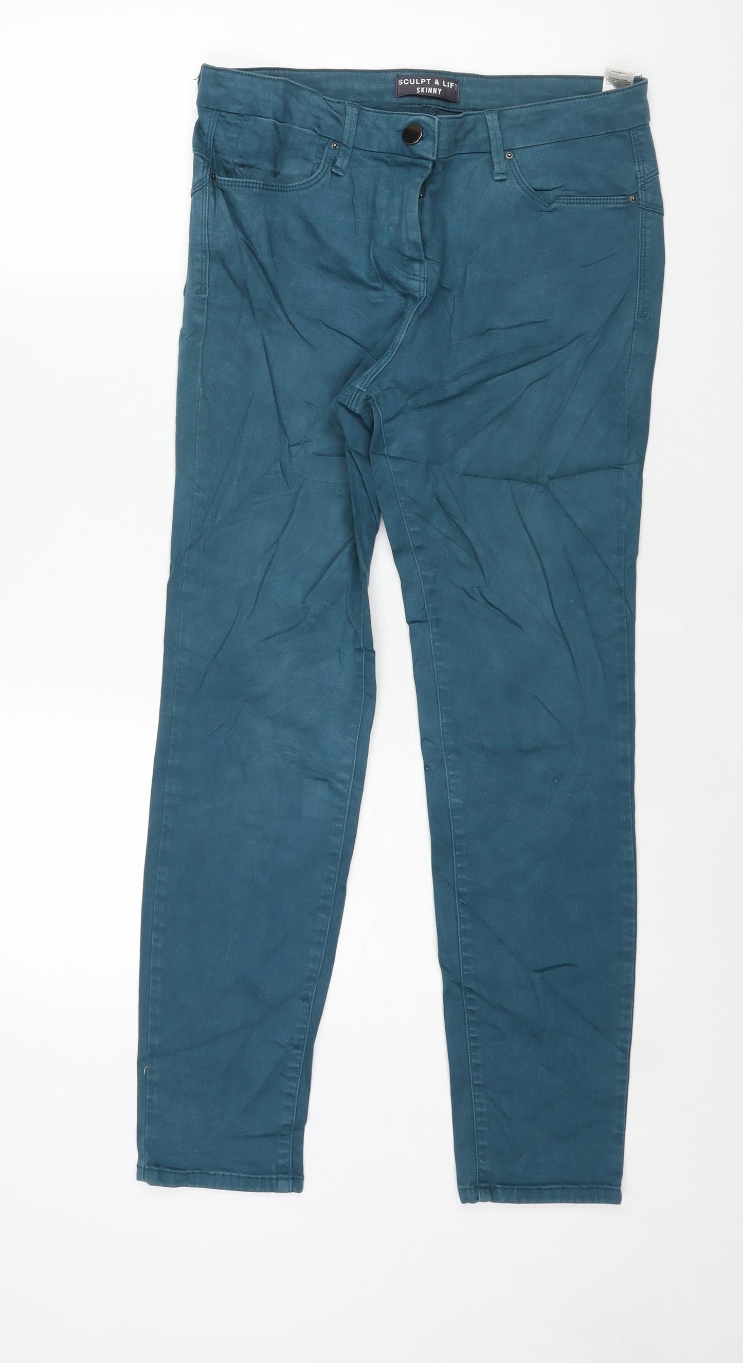 Womens UK Size 12 Marks and Spencer Regular Fit Skinny Blue Jeans