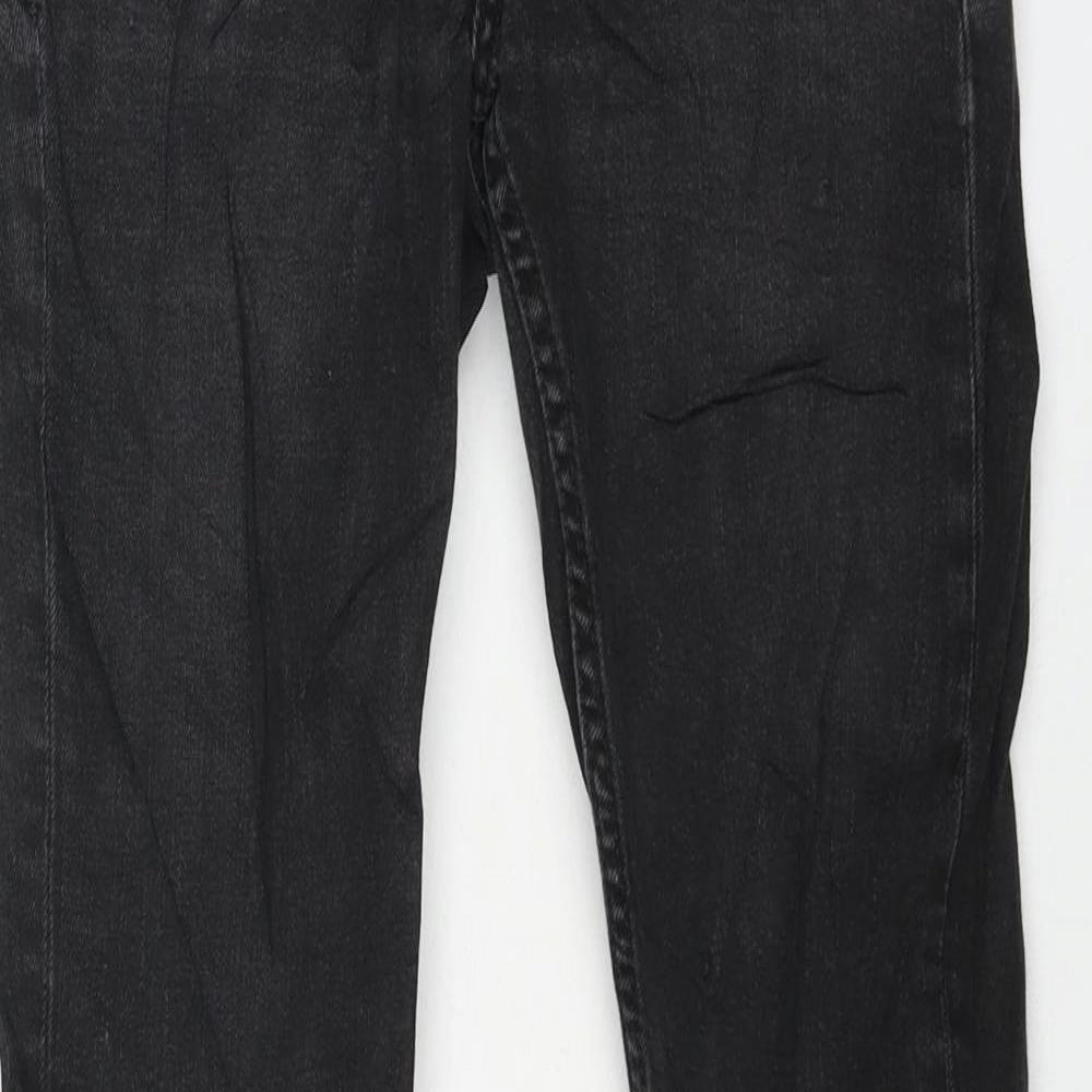 Topshop Womens Black Cotton Skinny Jeans Size 26 in L34 in Regular Zip