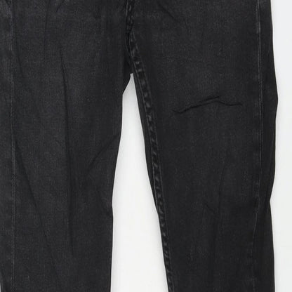 Topshop Womens Black Cotton Skinny Jeans Size 26 in L34 in Regular Zip