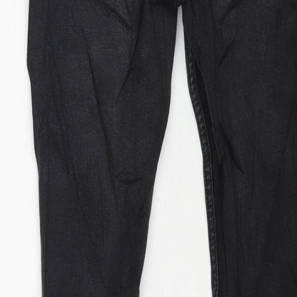 Topshop Womens Black Cotton Skinny Jeans Size 26 in L34 in Regular Zip