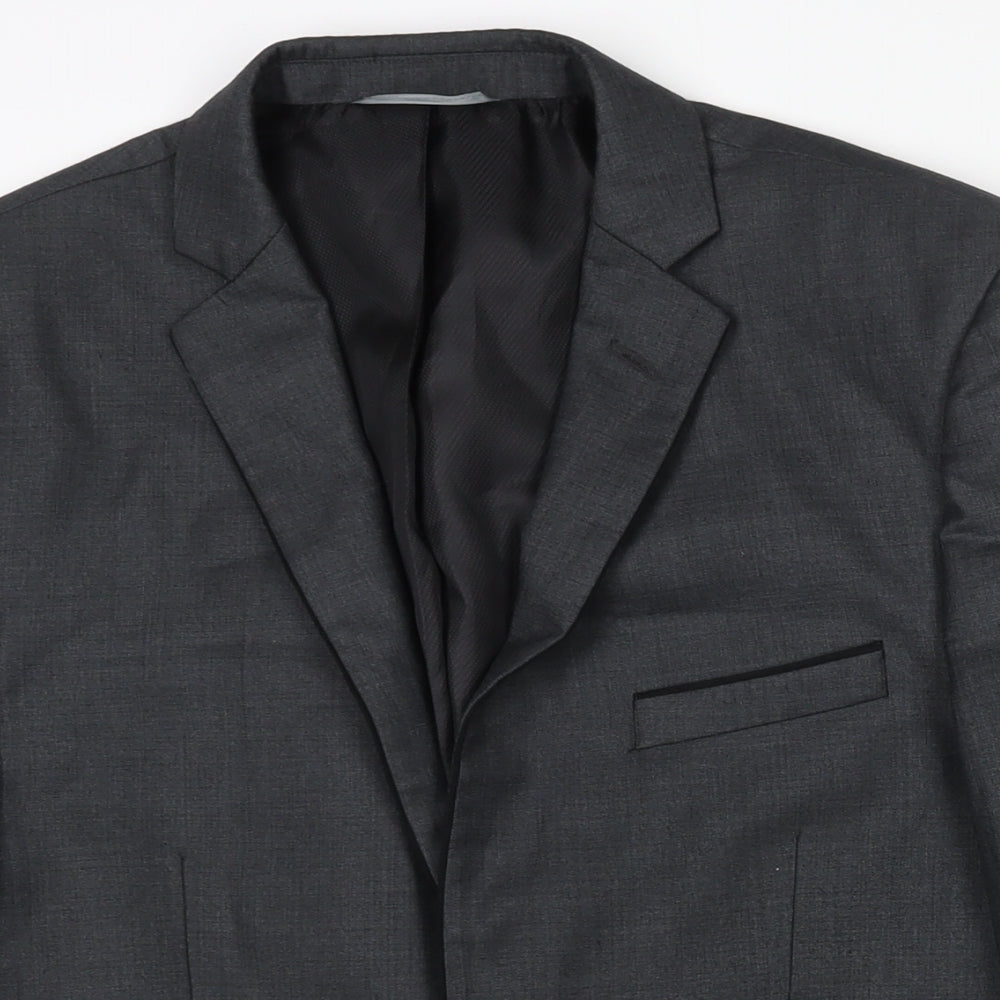 Mens UK Size 36 Burton Regular Grey Suit Jacket