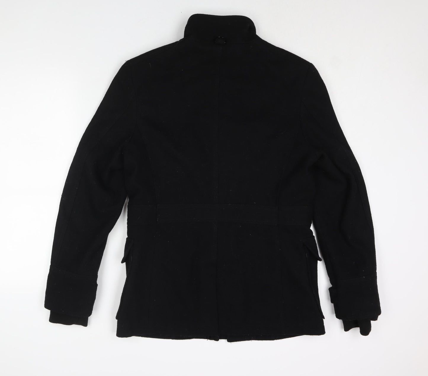 Mens UK Size M Breakout Black Pea Coat
