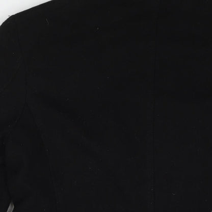 Mens UK Size M Breakout Black Pea Coat