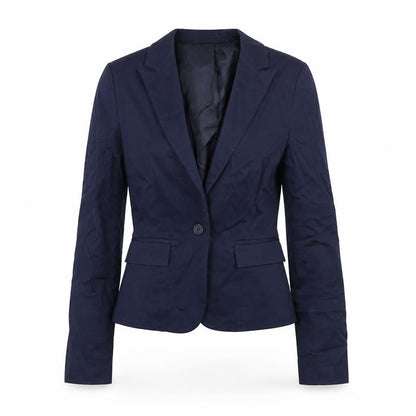 Hilton Weiner Womens Blue Cotton Jacket Suit Jacket Size 2