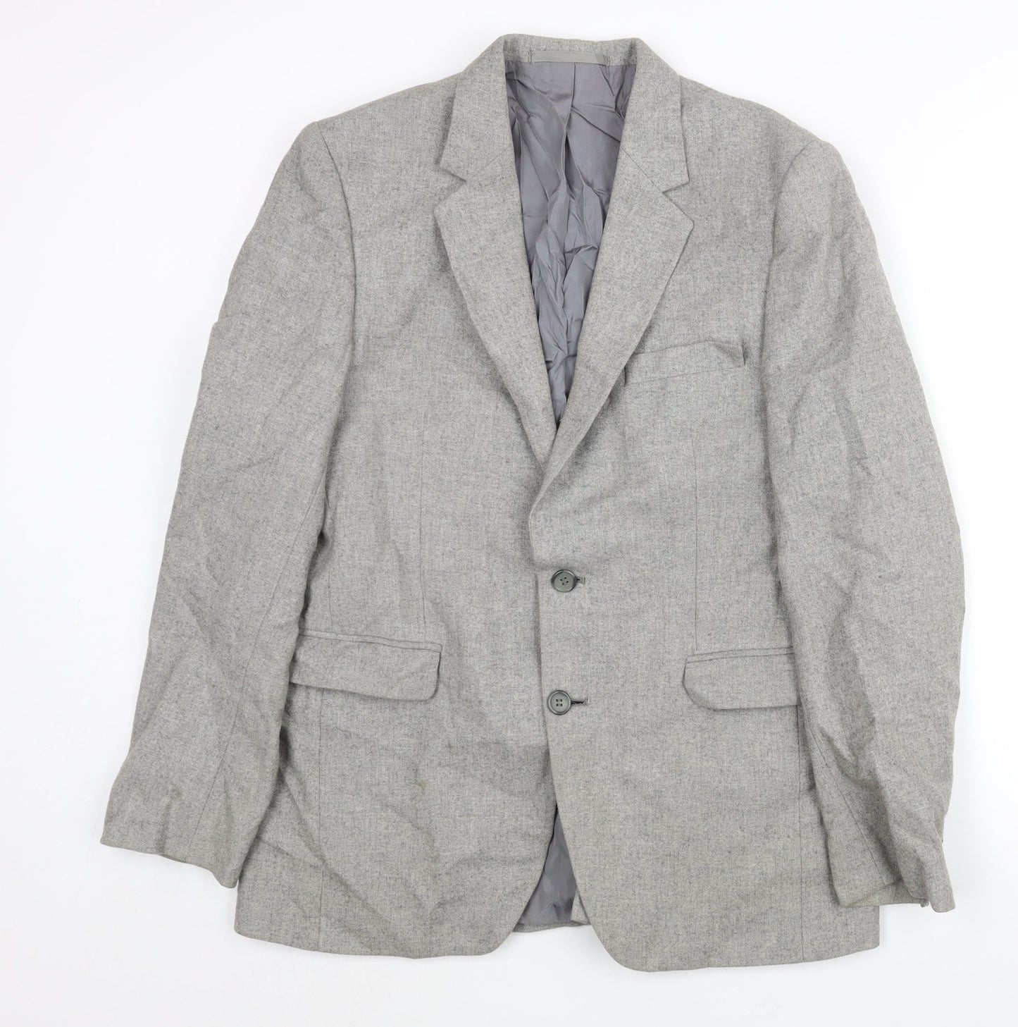 Falconry Mens Grey Wool Jacket Suit Jacket Size 38 Regular