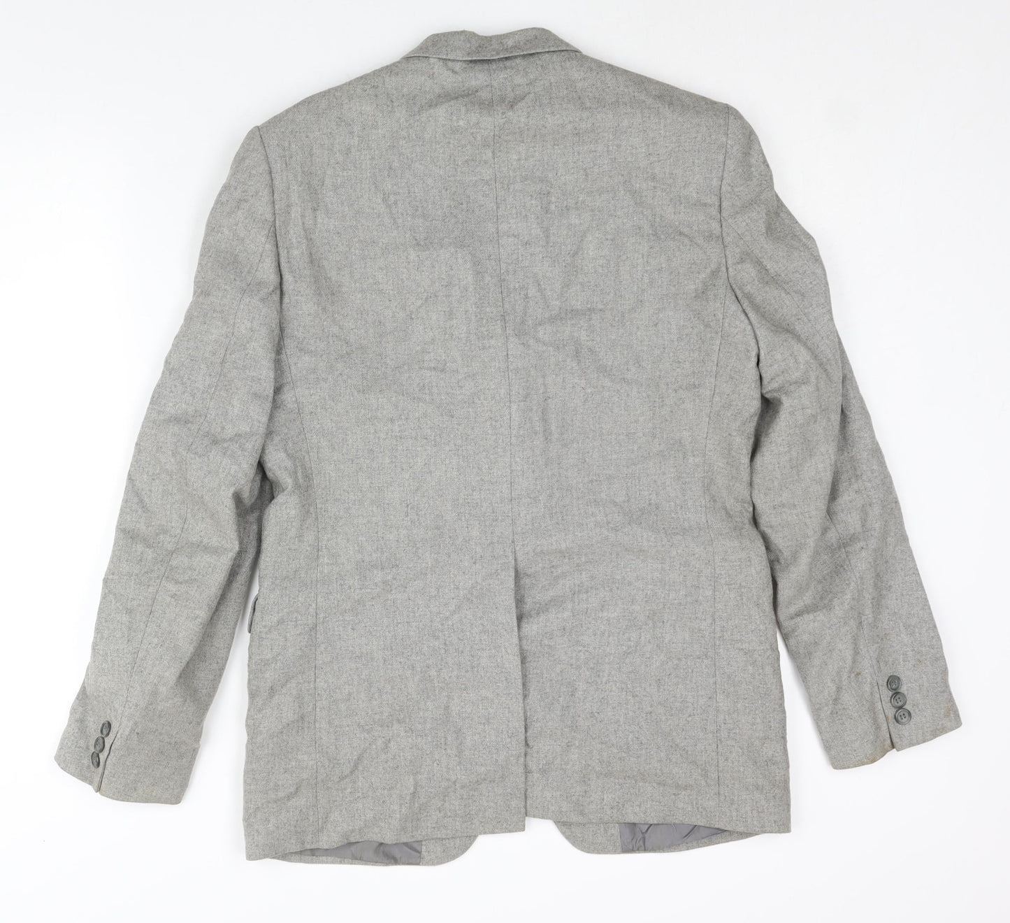 Falconry Mens Grey Wool Jacket Suit Jacket Size 38 Regular