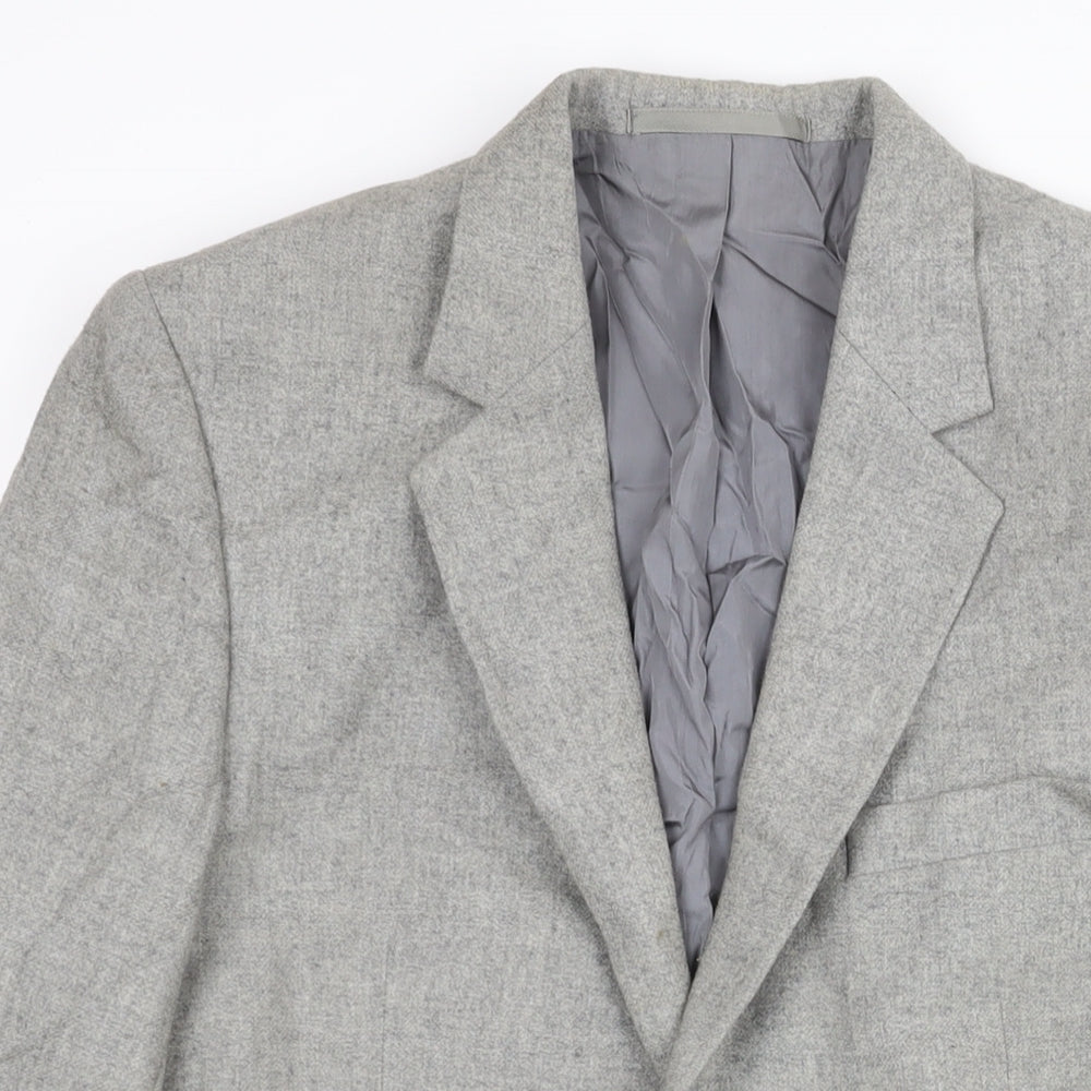Falconry Mens Grey Wool Jacket Suit Jacket Size 38 Regular