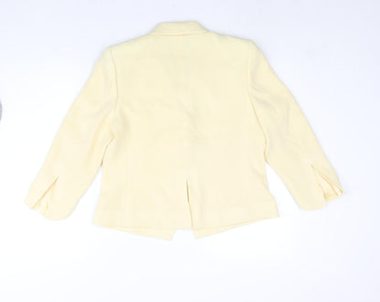 Presen De Luxe Womens Yellow Jacket Size 14 Button - Vented Cuffs