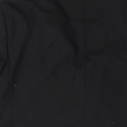 Daivd Moss Mens Black Polyester Tuxedo Suit Jacket Size 44 Regular - Satin Lapel