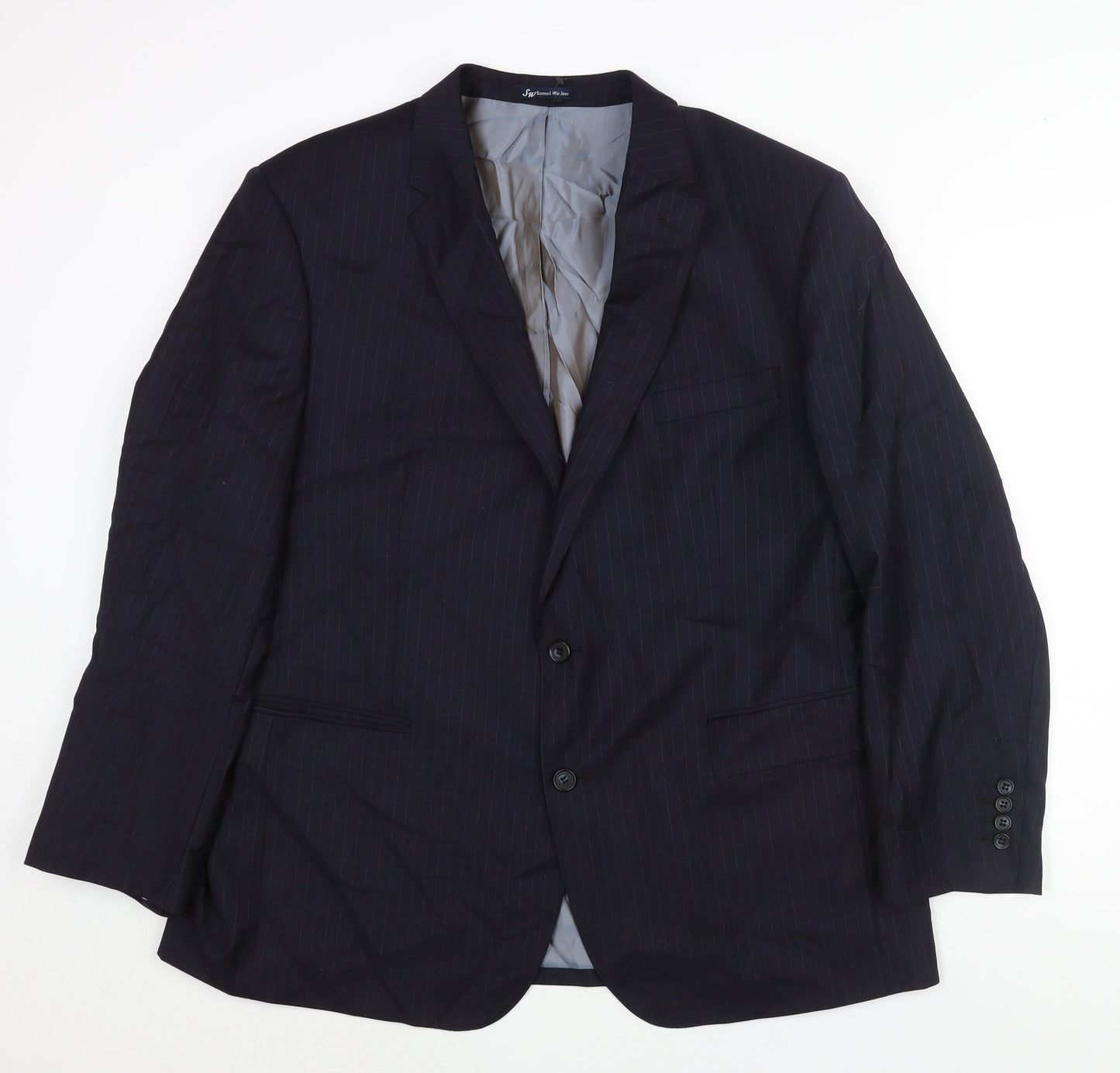 Mens UK Size 46 Samuel Windsor Regular Blue Suit Jacket