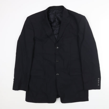 Mens UK Size 42 Benvenuto Regular Black Suit Jacket