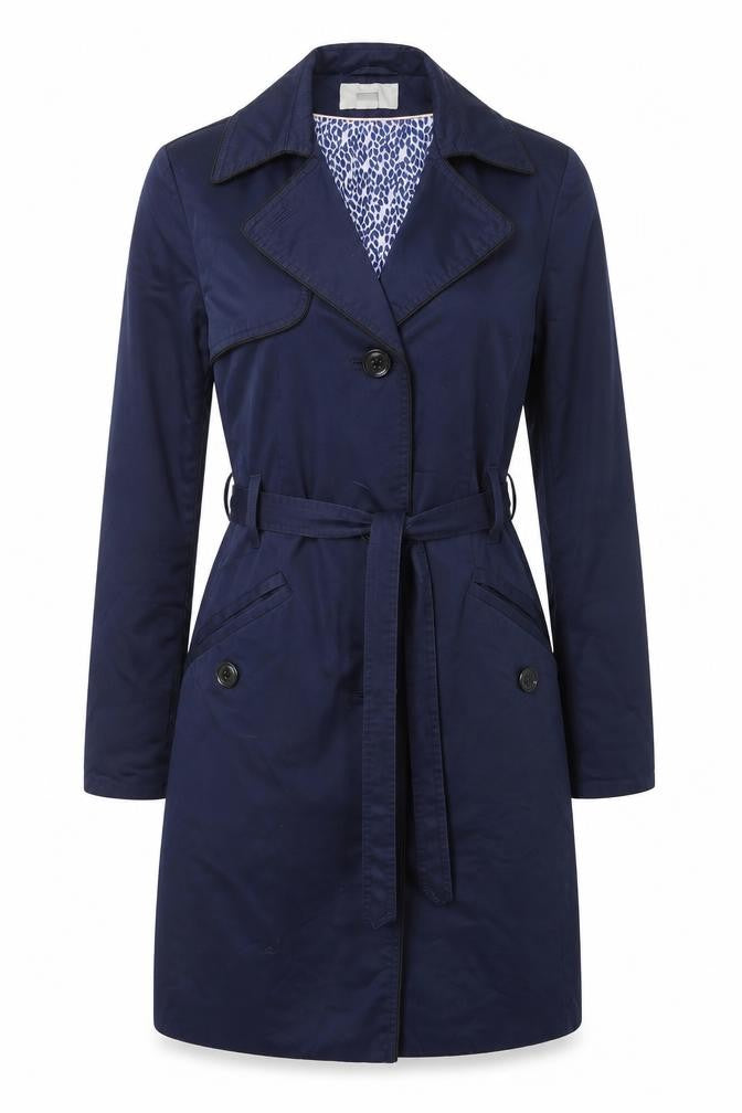 Womens UK Size 10 H&M Blue Trench Coat