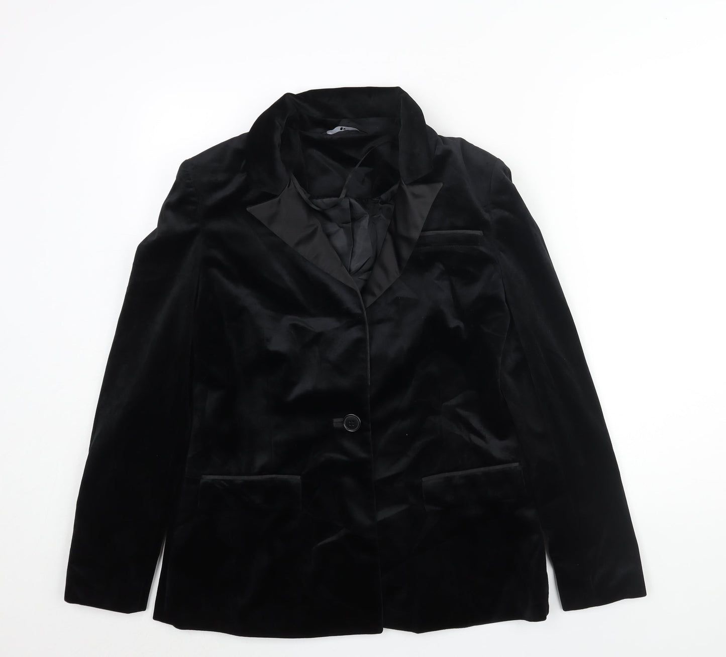 Very Womens Black Polyester Jacket Suit Jacket Size 10