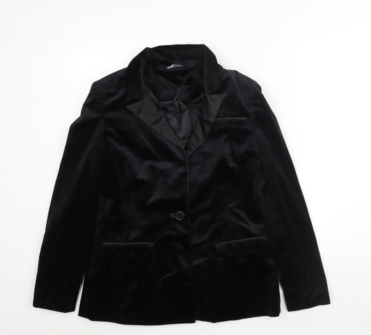 Very Womens Black Polyester Jacket Suit Jacket Size 10