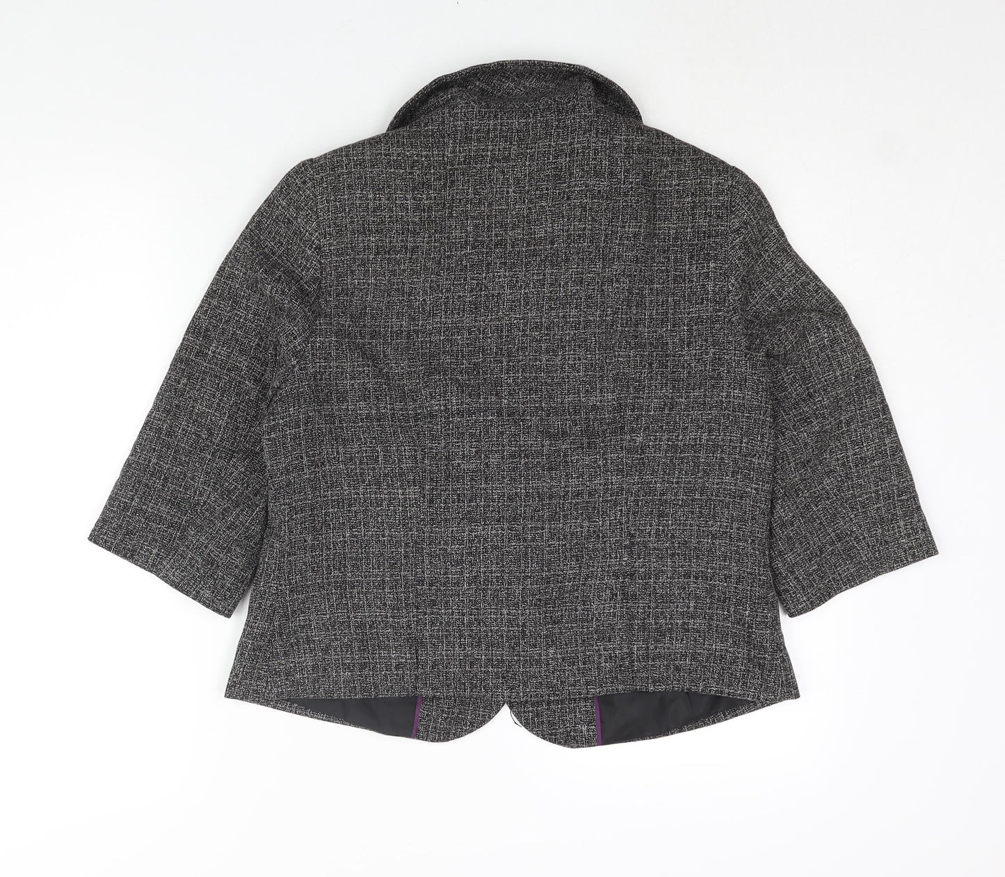 Editions Womens Black Pea Coat Coat Size 12 Button