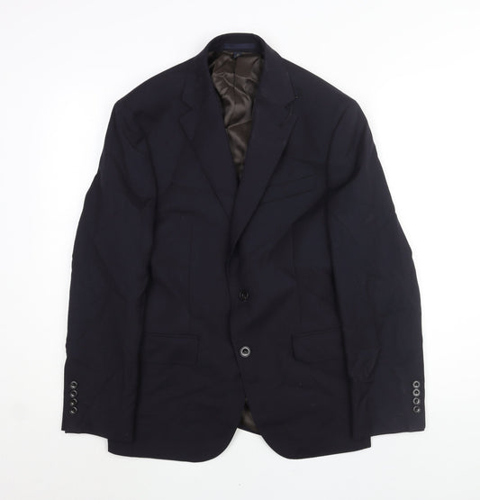Mens UK Size 38 Marks and Spencer Regular Blue Suit Jacket