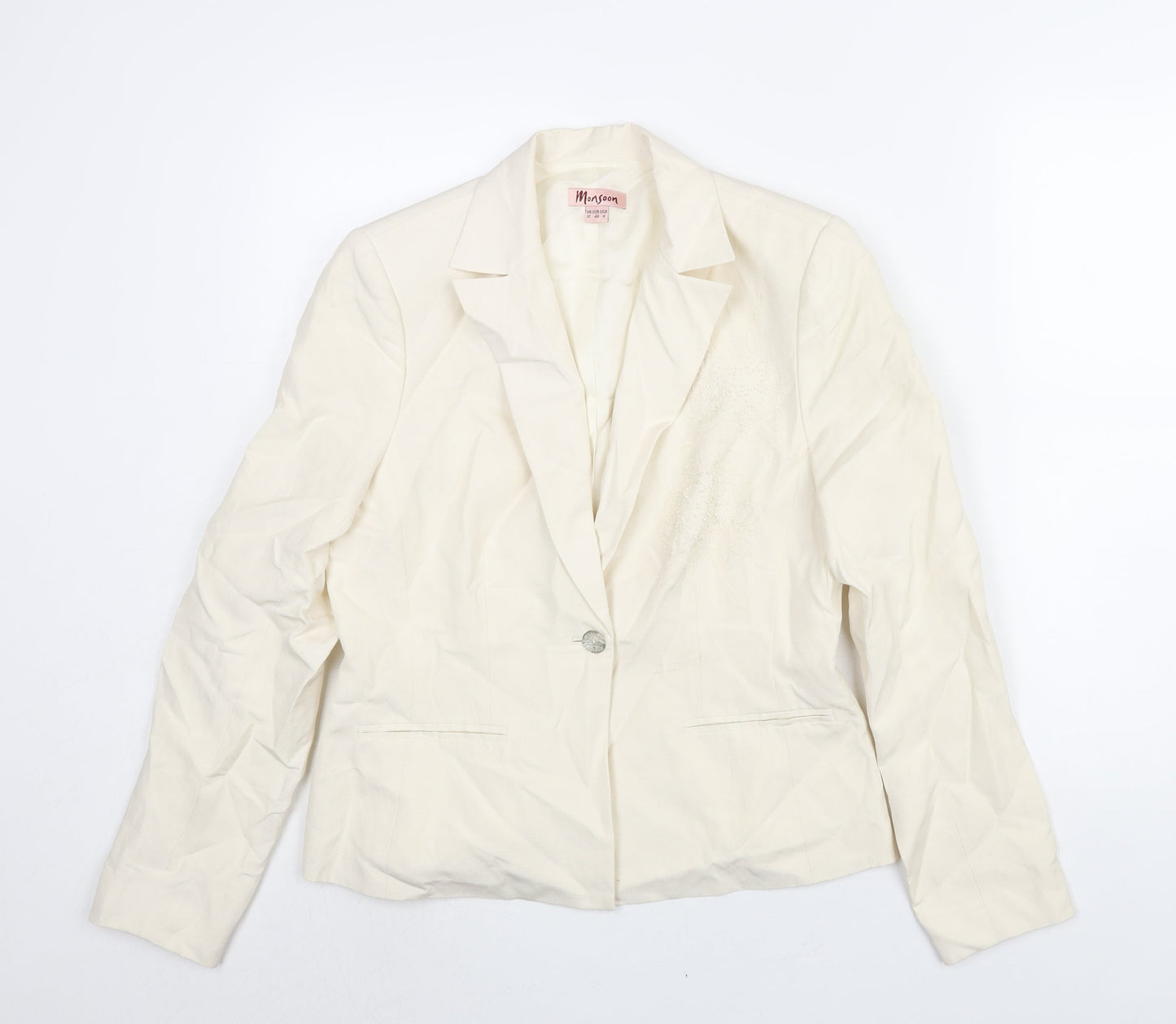 Womens UK Size 12 Monsoon Ivory Jacket