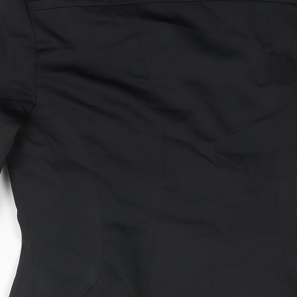 Brand and care label for Oui women’s black cotton jacket suit jacket, size UK 12