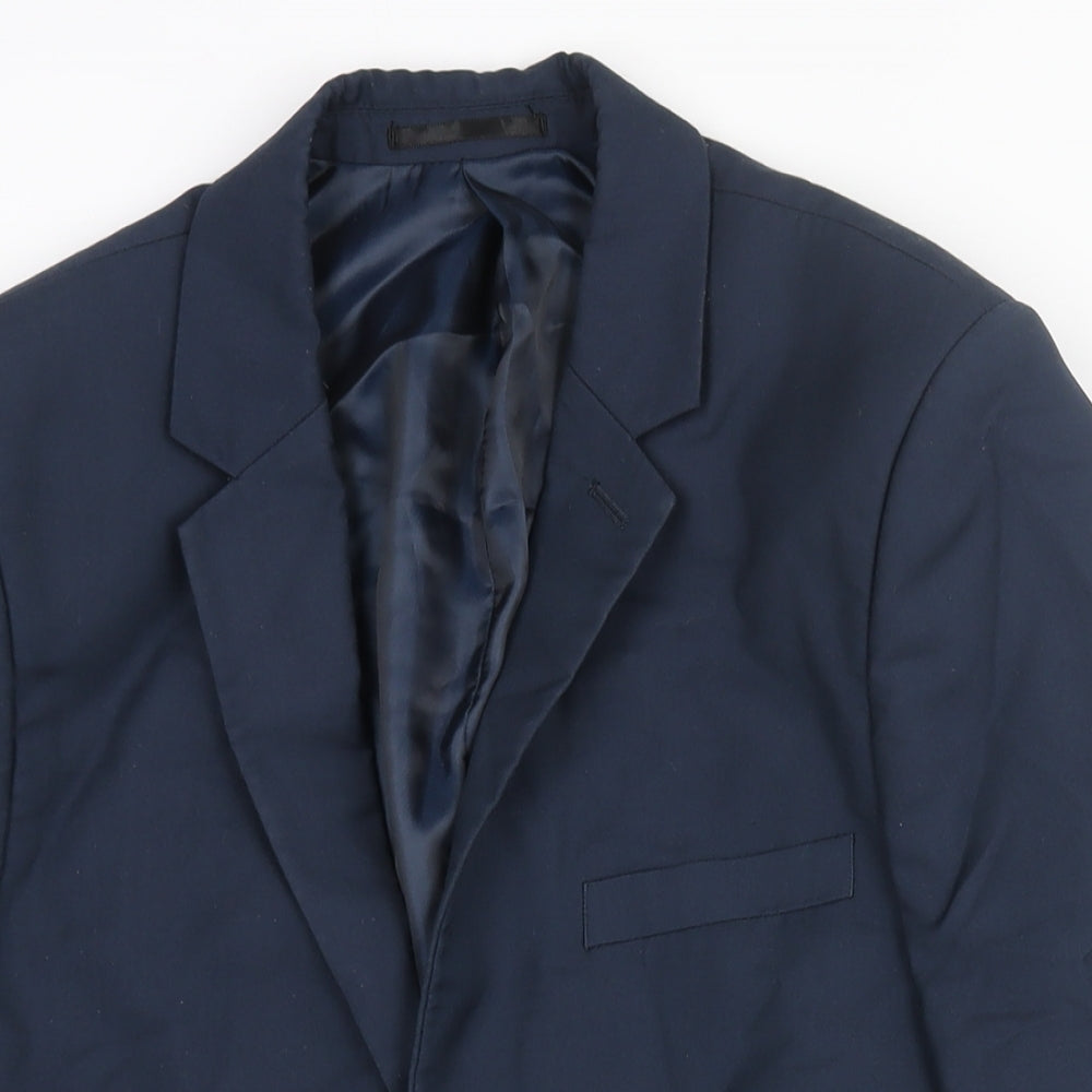 Mens UK Size 36 Topman Regular Blue Suit Jacket