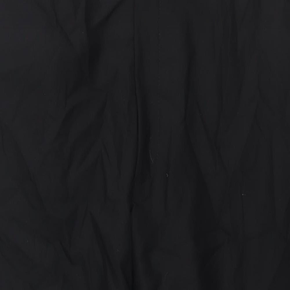 Marks and Spencer Mens Black Wool Dress Pants Trousers Size 44 in L29 in Regular Zip - Satin Side Tape