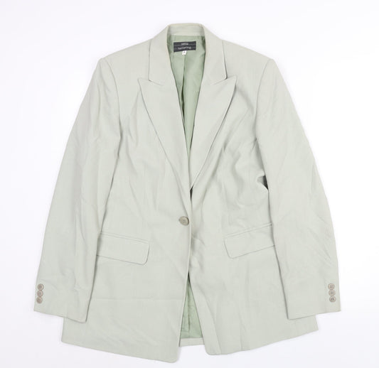Marks and Spencer Womens Green Polyester Jacket Suit Jacket Size 14
