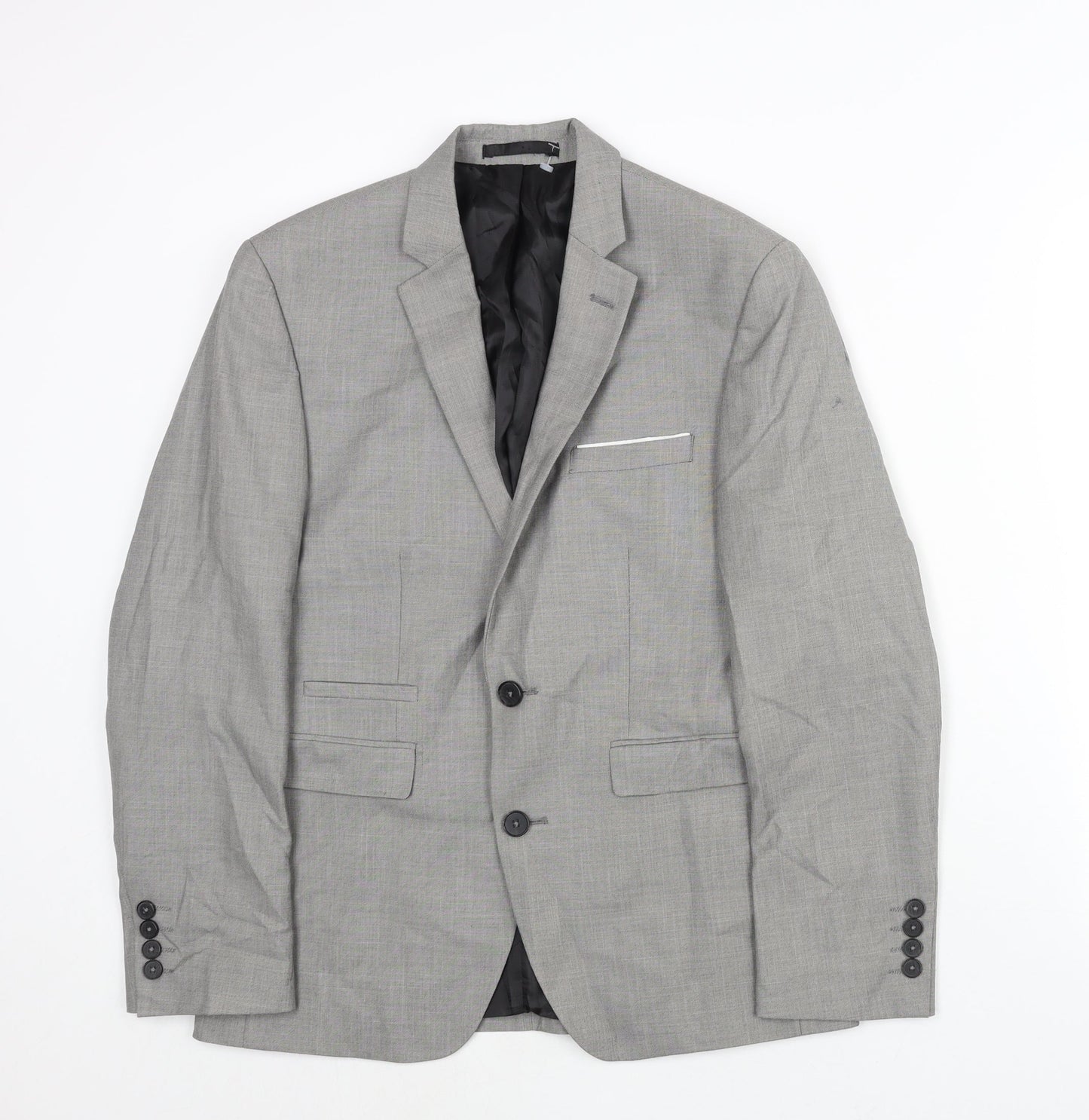 Mens UK Size 36 Burton Regular Grey Suit Jacket