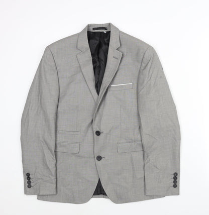 Mens UK Size 36 Burton Regular Grey Suit Jacket