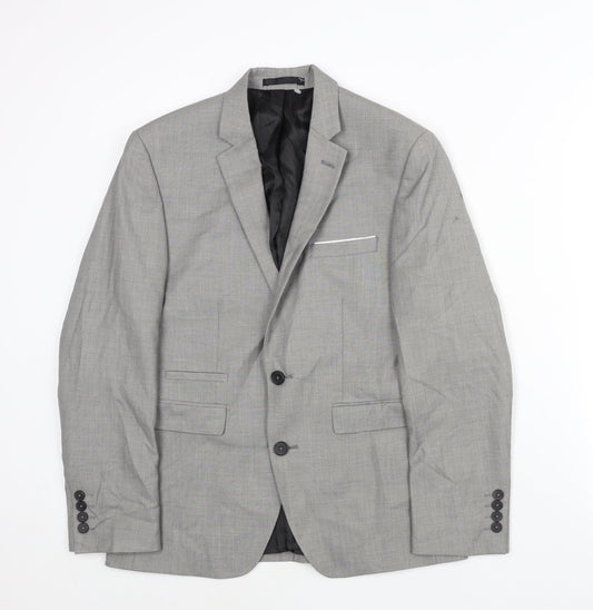 Mens UK Size 36 Burton Regular Grey Suit Jacket