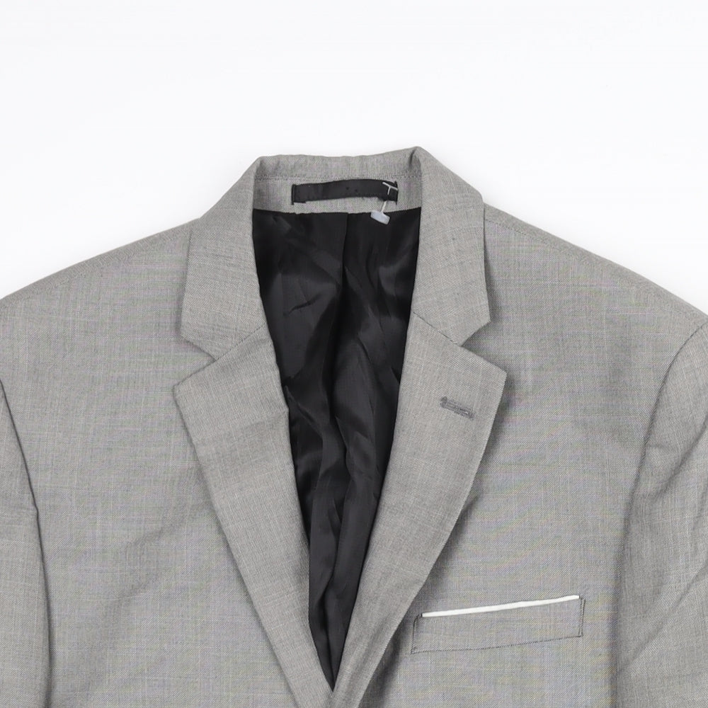 Mens UK Size 36 Burton Regular Grey Suit Jacket