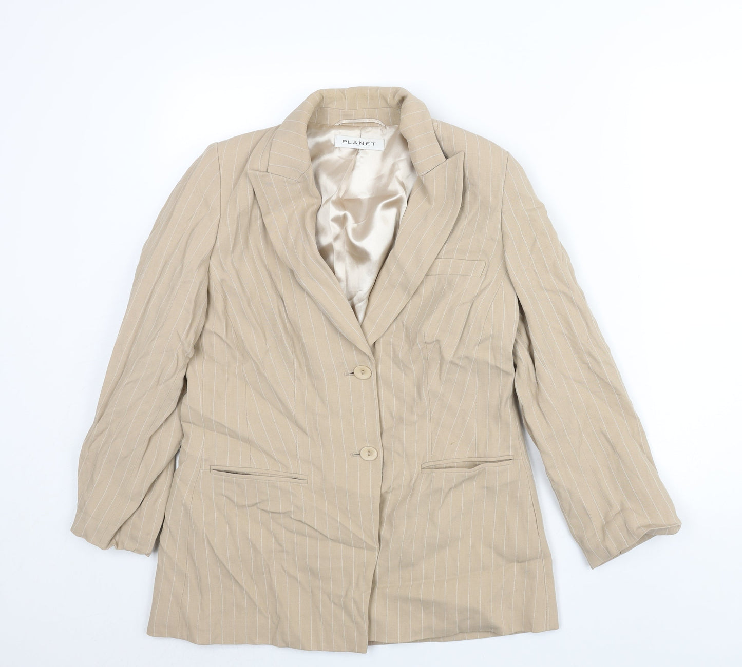 Womens UK Size 12 Planet Regular Beige Blazer