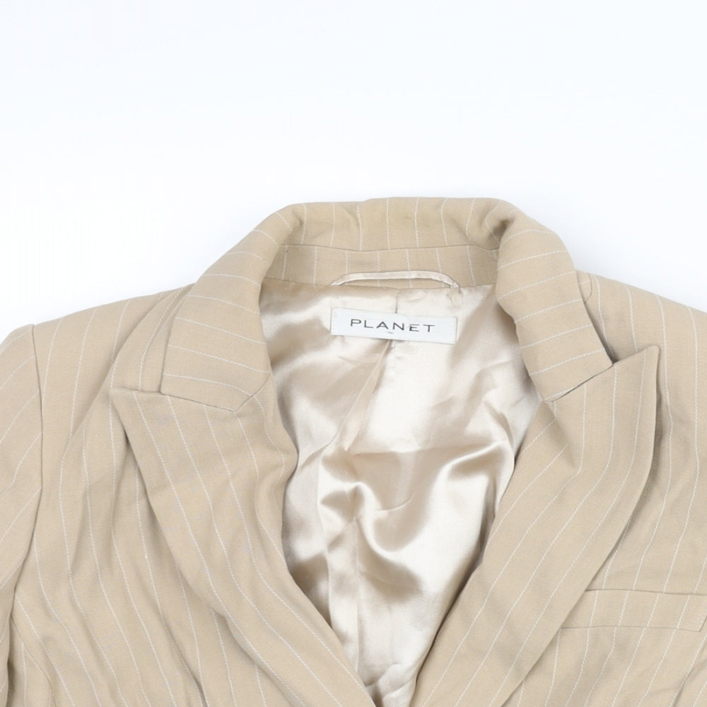 Womens UK Size 12 Planet Regular Beige Blazer