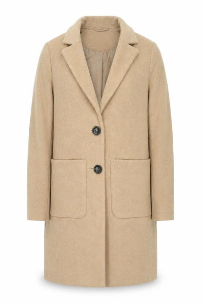 Womens UK Size 6 New Look Beige Overcoat